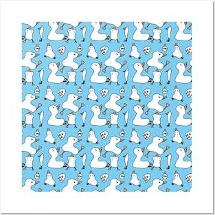 Silly goose pattern Posters and Art